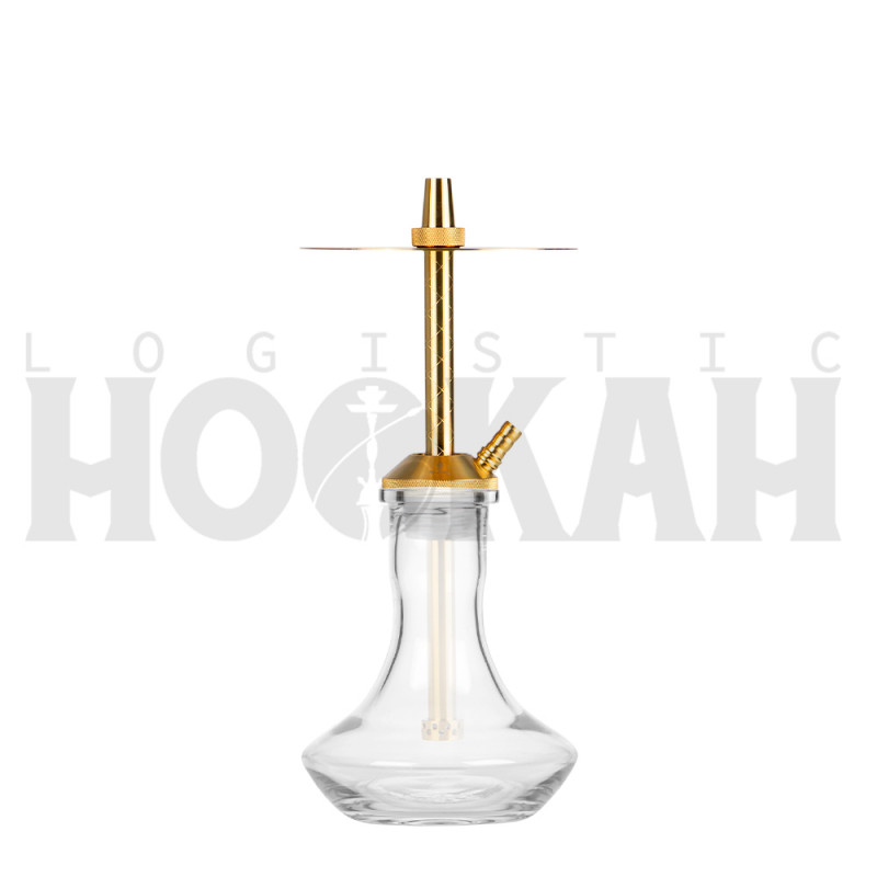 Cachimba-Mr-Shisha-Baby-Gold+Base-Rusa-Mini-Clear