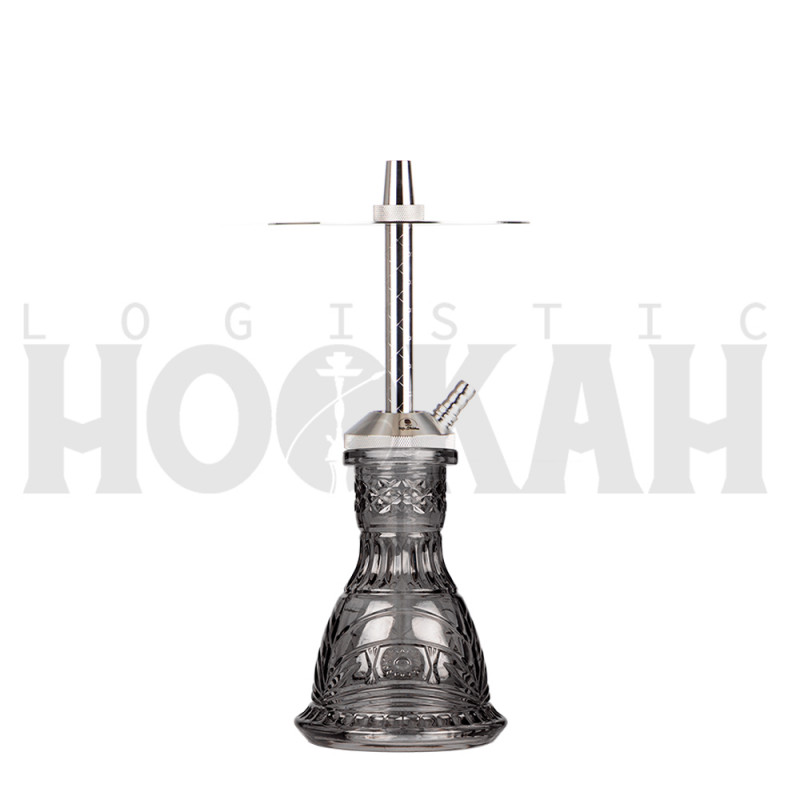 Cachimba-Mr-Shisha-Baby-Silver+Base-Rusa-Micro-Tallada-Smoke