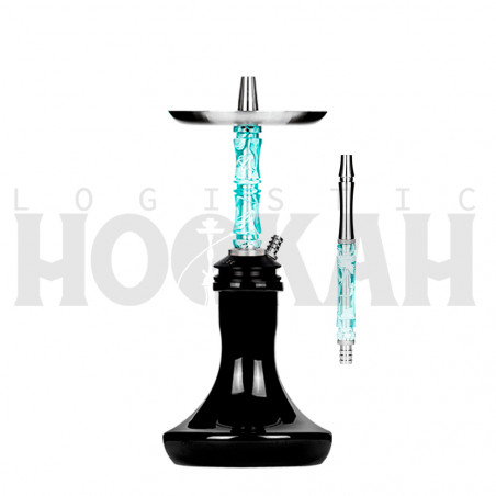 Cachimba-Moze-Breeze-Two-Wavy-Mint+Base-Rusa-Mini-Full-Black