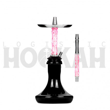 Cachimba-Moze-Breeze-Two-Wavy-Pink+Base-Rusa-Mini-Full-Black